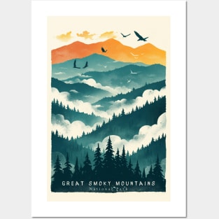 Great Smoky Mountains national park travel poster Posters and Art